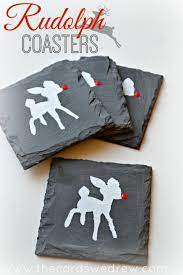Who Else Wants These Rudolph The Red Nosed Reindeer Coasters Christmas Coasters Handmade Christmas Diy Christmas Gifts