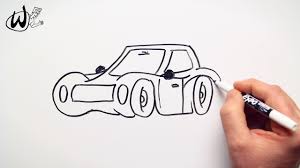 This step by step tutorial shows how to draw a cartoon car. How To Draw A Cool Car Drawing Doodle Words To Cartoon Youtube