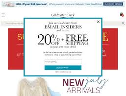 Jul 29, 2021 · coldwater creek coupons and promotion codes july 2021 at shoppingworldz.com since 2014, over a million customers of coldwater creek have their catalogs and web site. Coldwater Creek Coupons Discount Codes