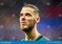 Portero Nacional David De Gea Del Equipo De Fútbol Del Manchester United Y  De España Imagen de archivo editorial
