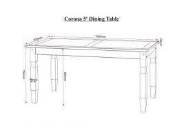 Occasionally, square tables are actually counter height rather than standard table height, meaning they measure between 34 and 36 tall. Mexican Pine Dining Set 5ft Table Let Us Furnish