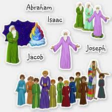 Abraham Isaac Jacob Twelve Sons Monogrammed Sticker