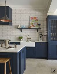 White Metro Tiles With Contrasting Grout Is Used Along The Full Length And Height Of One Wall This Dist Chic Kitchen Kitchen Inspirations New Kitchen Cabinets