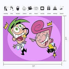 Cosmo or Wanda Gender Reveal Backdrop 7x5ft Vinyl Fairly Odd Parents  Birthday Party Decorations Supplies Cake Table Wall Banner Photo Booth  Video Props Room Decor Picture Photoshoot : Electronics - Amazon.com