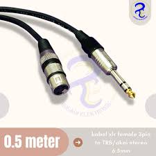Cara menyambung kabel balanced xlr. Jual Kabel Jack Trs Stereo 6 5mm To Jack Canon Xlr Female 50cm Indonesia Shopee Indonesia