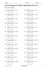 Percentage Of Given Quantity Part 1 Math Work Gcse Math Play To Learn