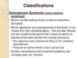 Classifications Derangement Syndrome Most Common Syndrome When Normal Resting Of Pathophysiology Of Rheumatoid Arthritis Enzymes Activity Mckenzie Method