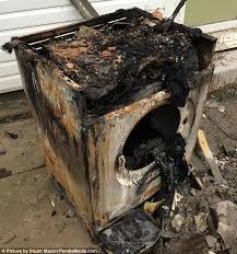 Dryer smells musty if your dryer smells musty, like unwashed clothes, the cause is almost always lint from laundry dried previously. Why Turning Off Your Tumble Dryer Won T Stop It Burning The House Down Daily Mail Online