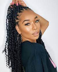 Spilling The Tea On The Popular Spring Twists Protective Style Voice Of Hair Cool Braid Hairstyles Twist Ponytail Black Box Braids