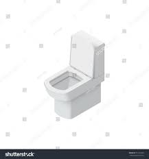 Toilet Bowl Realistic Isometric Vector Illustration Created For Mobile Web Decor Print Products Application On Wh Toilet Bowl Vector Illustration Isometric