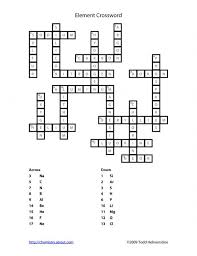 Printable Element Crossword Puzzle And Answers Puzzles And Answers Crossword Printable Crossword Puzzles