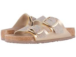Birkenstock Arizona Big Buckle Rose Gold Birkenstock Arizona Big Buckle Ceramic Blue Leather Women S Sandals Leather Sandals Women Womens Sandals Sandals