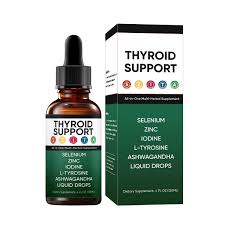 Thyroid Support Complex Liquid Drops with Iodine Zinc Selenium Ashwagandha