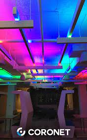 How Fun Are The Rgb Up Light Effects On These Ls1 Linear Pendant Fixtures Our Ls1 Luminai Office Lighting Design Light Architecture Linear Pendant Lighting