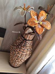 плетение из газет мастер класс елены тищенко пошагово для начинающих Napolnaya Vaza S Cvetami Nel 2020 Fiori Di Carta Progetti Da Provare Fiori