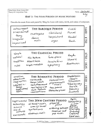 Printables Middle School Music Music Worksheets General Music Lessons