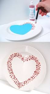 Pencil Dot Painting With Underglaze And Our Heart Silhouette Awesome And Easy Pottery P Pottery Painting Pottery Painting Designs Pottery Painting Ideas Easy