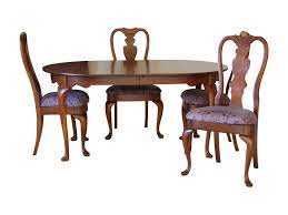 Hitchcock Chair Co Queen Anne Cherry Dining Set Table Four Chairs 27073 Antiques Furniture Dining Sets Ebay Dining Table Setting Table Chair