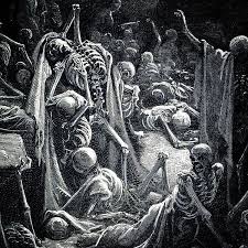 The Vision Of The Valley Of The Dry Bones Detail From The Vision Of The Valley Of Dry Bones By Gustave Dore 1866 Halloween Wall Art Art Gustave Dore