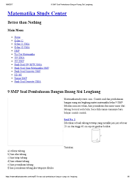 Check spelling or type a new query. 9 Smp Soal Pembahasan Bangun Ruang Sisi Lengkung Pdf