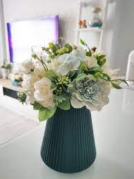 Great savings & free delivery / collection on many items. Sweet Artificial Flower Arrangement In A Navy Blue Vase Furniture Home Living Home Decor Artificial Plants Flowers On Carousell