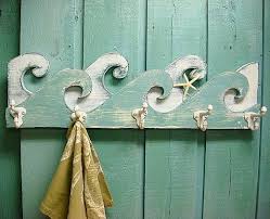 Waves Coat Rack Coastal Decor Hook Rack Sign Wall Beach House Etsy Beach House Decor Nautical Decor Coastal Decor