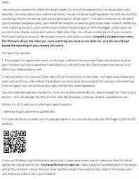 Have you been getting emails with one of your old passwords in the subject line and a request for money via bitcoin? Email Contained A Password Protected Pdf Named As One Of My Passwords Any Merit To This Phishing