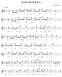 Contoh lagu yang bertangga nada minor. Lagu Hari Merdeka Menggunakan Tangga Nada