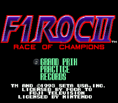 F1 ROC 2 SNES ROM