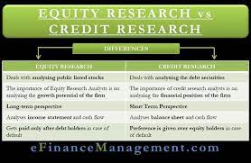 Equity Research Vs Credit Research Financial Analysis Financial Management Website Development Process