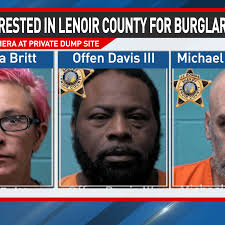 Three arrested in Lenoir County for burglary after caught