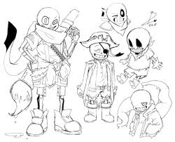 Pin on kids it s basically the ink covered humanoid monster version of bendy. Undertale Sans 9 Coloring Page Free Printable Coloring Pages For Kids