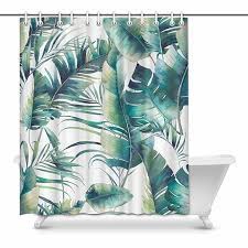 Bath room shower curtains with palm trees | palm trees on tropical beach, dominican republic, west. Buy Summer Palm Tree Shower Curtain Banana Leaves Polyester Fabric Shower Curtain Bathroom Sets 60x72 Inches By Wallis Flora On Dot Bo