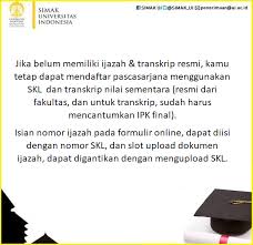 Ayo download kumpulan soal ujian masuk simak ui reguler tahun 2009 sampai 2019. Simak Ui Jika Belum Memiliki Ijazah Transkrip Resmi Facebook