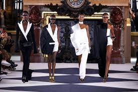 Balmain's elaborately embroidered evening gowns were particularly admired, as were his furs. Olivier Rousteing Pays Tribute To Celebrities Of The Aughts For Balmain S Spring 2020 Collection Fashionista