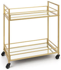 Shop for mirrored bar cart gold. French Trolley Bar Cart 2 Tiered Mirrored Glass Shelving
