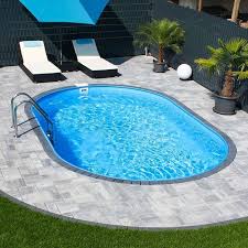 Ovales Stahlwandbecken Poolsana Hq 6 00 X 3 20 X 1 50 Ovales Poolsana Stahlwandbecken All Green And Colorful Col In 2020 Oval Pool Pool Landscaping Small Pools