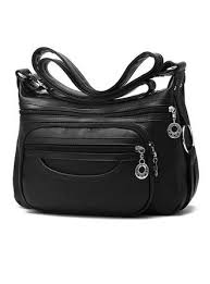 Veryvoga Solid Color Simple Super Convenient Crossbody Bags Shoulder Bags Black Bag Women Shoulder Bag Women Handbags Casual