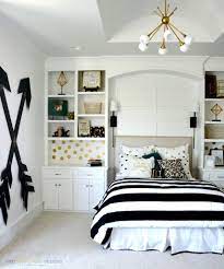 If a black and white pattern makes you feel right at home, you can absolutely choose that for your bedroom. Black White And Rose Gold Bedroom Goldbedding Chic Bedroom Decor Chic Bedroom Bedroom Design