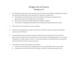 Bridges Out Of Poverty Background 1 Dr Ruby Payne Married A