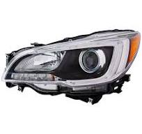 Headlight Halogen Black Housing CAPA Certified Left Driver Side Fits  2015-2017 Subaru Legacy/Outback