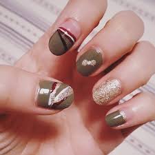 過去ネイル とうらぶ鶯丸イメージ お気に入り ネイル セルフネイル 刀剣乱舞 nails beauty