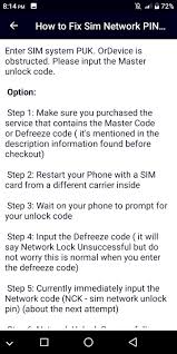 It's most likely still locked to the previous provider. Guide For Sim Unlock Code For Android Apk Download