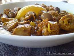 gesier et cou de poulet a la marocaine chroniques fatem poulet marocain gesier recette a base de poulet