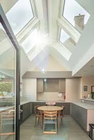 Love This Kitchen Extension Such A Clever Use Of Light Love How The Daylight Streams Through The Multiple Kitchen Extension Roof Windows Kitchen Roof Window