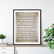 That was our intention with this. How Great Thou Art Hymn Wall Art Canvas Painting Pictures Vintage Sheet Music Posters Prints Hymnal Sheet Gift Home Wall Decor Nordic Wall Decor