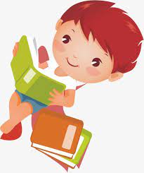 يرقد الفتى قراءة كتاب Kids Clipart Science And Nature Cartoon