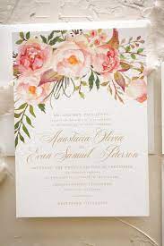Blush Floral Wedding Invitation Boho Chic Wedding Invites Etsy Fun Wedding Invitations Wedding Invitations Boho Chic Wedding Invitations