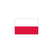 Červené a bílé pruhy stejné velikosti. Vlajka Polsko Za Akcni Cenu
