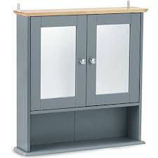 Vonhaus Badezimmer Spiegelschrank Medizinschrank Mit Regalfachern Zur Befestigung An Der Wand Modernes In 2020 Badezimmer Spiegelschrank Spiegelschrank